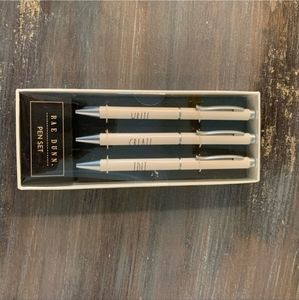 Rae Dunn Trendy 3pc ballpoint pen set new in box